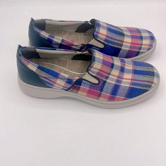 Dansko belle madras plaid fabric slip on sneaker - Picture 3 of 7